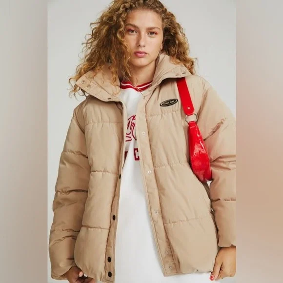 H&M Beige Puffer Jacket - Picture 2 of 10